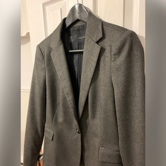 Zara Dark Gray Tailored Blazer - Picture 3 of 7